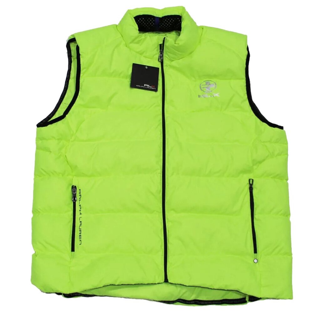 New RLX Ralph Lauren Puffer Down Vest! M L or XL Green  $198 RLX Emblem on Chest